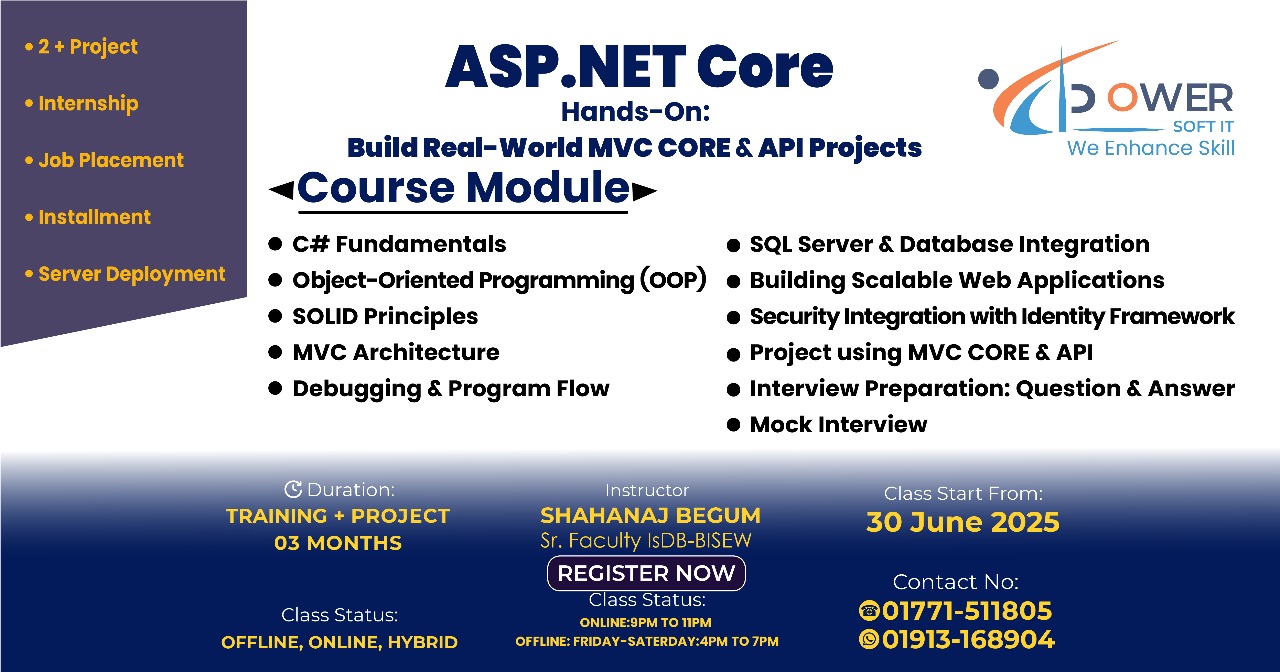 ASP.NET Core Hands-On: Build Real-World MVC CORE & API Projects